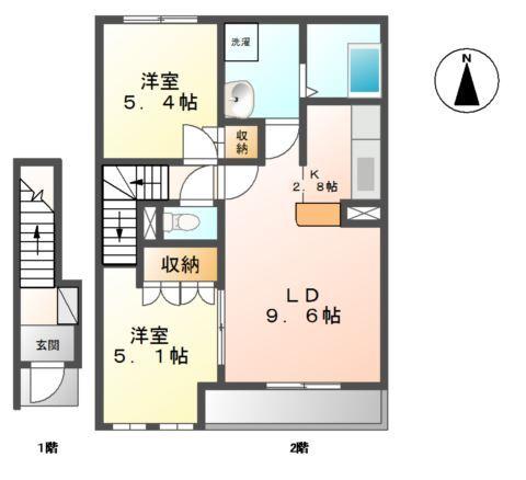 ニューハウジングⅢ 間取り図画像