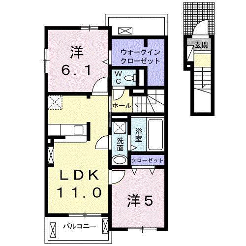 フォレスト・ヴィラⅠ（204） 間取り図画像