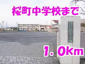 桜町中学校：1000m