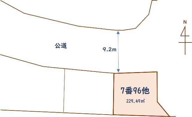 一関市滝沢売地 区画図