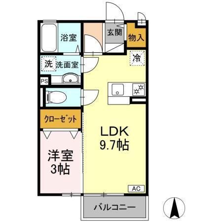 サンクレア Ⅰ Ⅱ Ⅲ（Ⅰ205） 間取り図画像