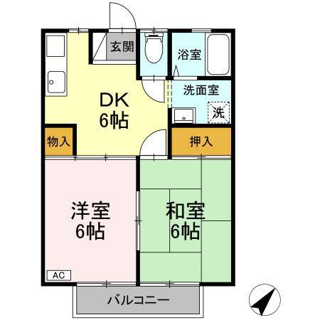 ハイツリバーランド（202） 間取り図画像