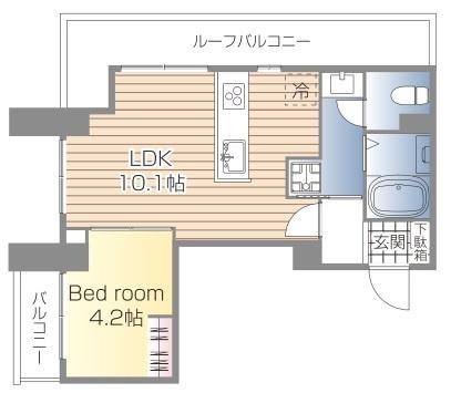 広々ルーフバルコニー付き