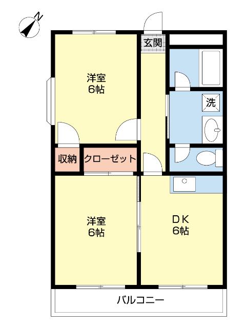 東村山市栄町マンション 間取り図画像