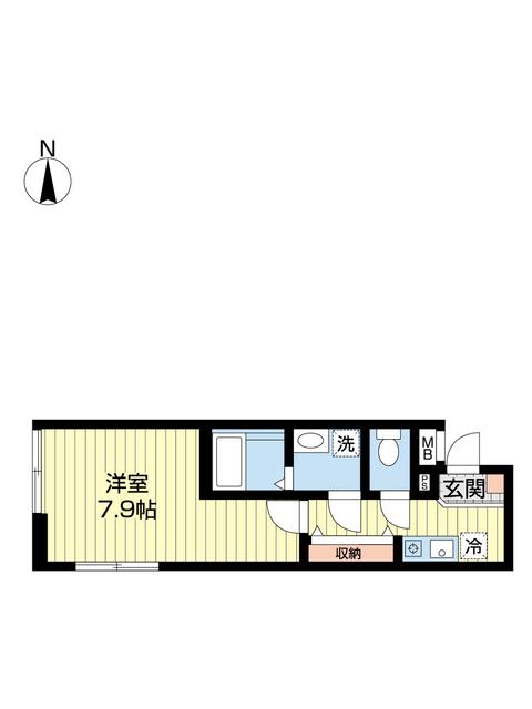 東村山市本町アパート 間取り図画像
