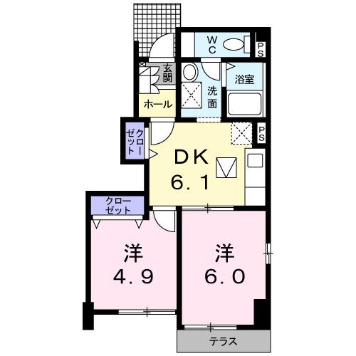ピュアレジデンスⅡ（101） 間取り図画像