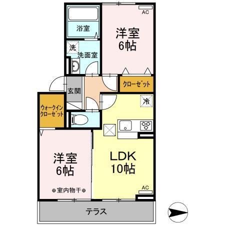 グランディール富沢　Ⅰ（103） 間取り図画像