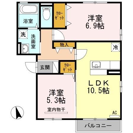 フロレスタ　Ⅰ（302） 間取り図画像