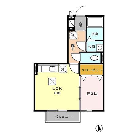 ドリームヒルズ　Ｂ（103） 間取り図画像