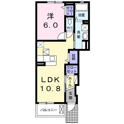 ラック・ド・ルーナⅡ（102） 間取り図画像