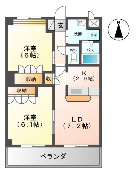 クレストヒルズ 間取り図画像