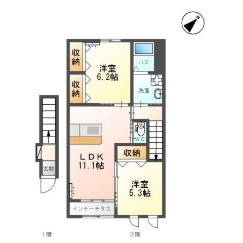 サンライズ東方 間取り図画像