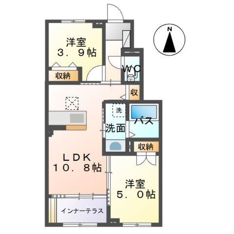 シャイン ヴィレッジ 大木戸 D 間取り図画像