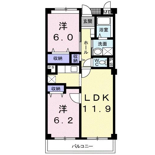 グラディオＫ（402） 間取り図画像
