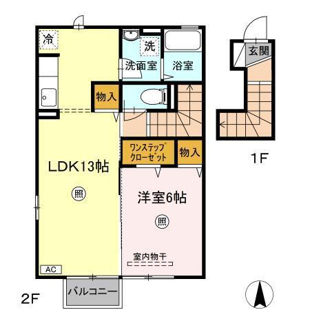 レジデンスｏｋｕｒａ　Ａ（202） 間取り図画像