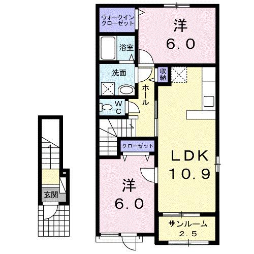 ベルステップⅠ（202） 間取り図画像