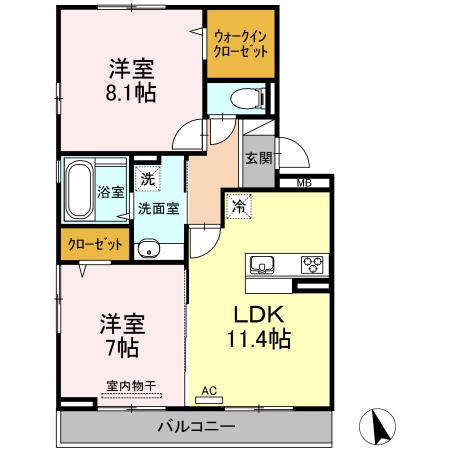 ボナールＫ（303） 間取り図画像