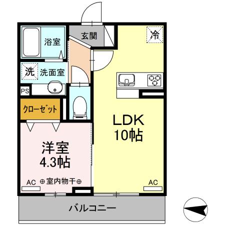 Ｄ−ｒｏｏｍ木町通（306） 間取り図画像