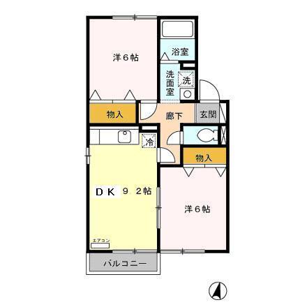 セジュールＳＫＹ　Ａ・Ｂ・Ｃ（A101） 間取り図画像
