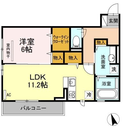 グランドール西勝山（303） 間取り図画像