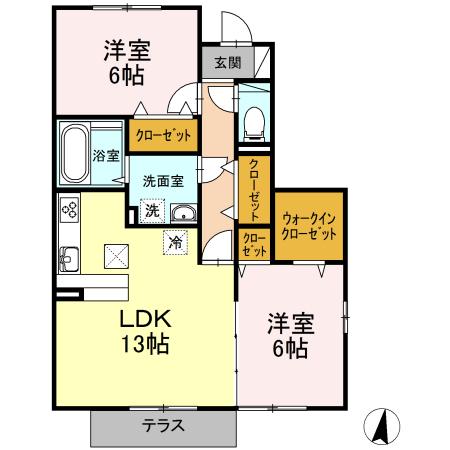 リヴェール（101） 間取り図画像