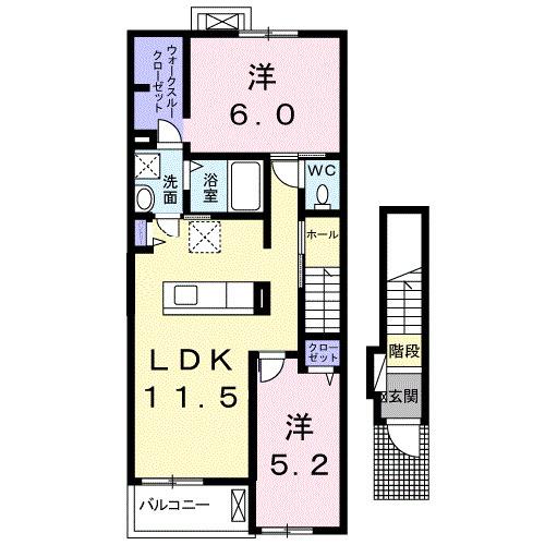 プロムナードＢ（202） 間取り図画像