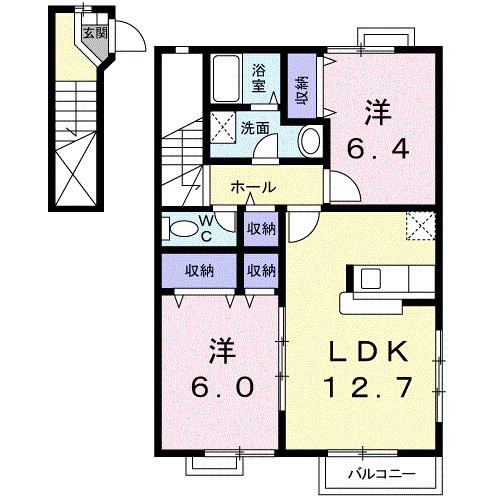 プリマヴェーラⅡ（201） 間取り図画像