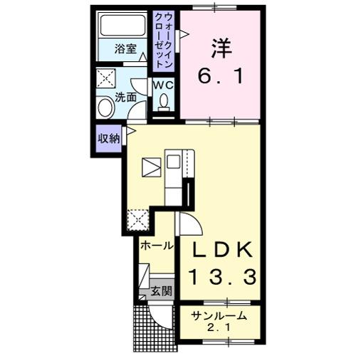 サンガーデンＳ（103） 間取り図画像