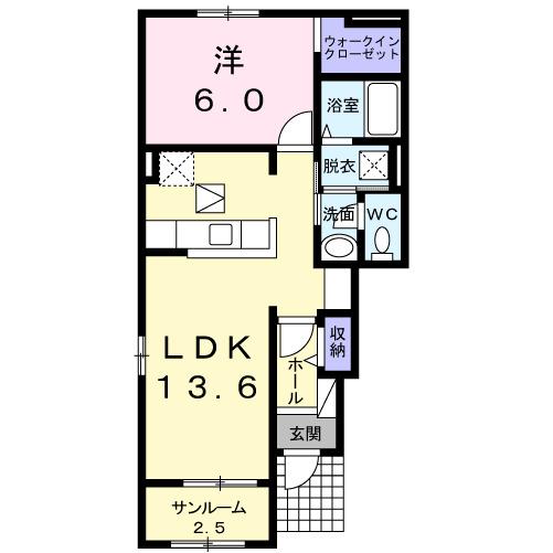 ハッピータイムＤ（101） 間取り図画像