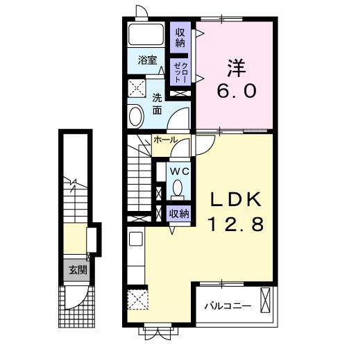 ドラゴン　フラワー（202） 間取り図画像