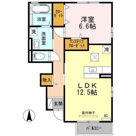 セジュール 　Ａ（102） 間取り図画像