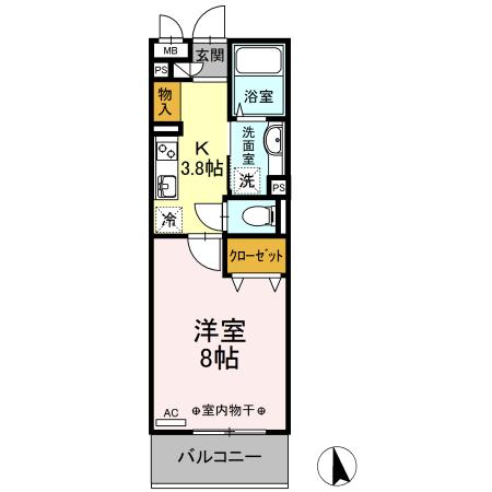 Ｄ−ｒｏｏｍハピネス（302） 間取り図画像