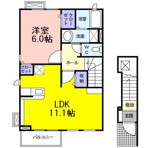 レジデンス安養寺（201） 間取り図画像