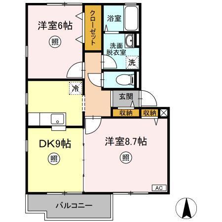 パークアベニュー　Ⅰ・II番館（2202） 間取り図画像