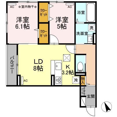Ｄ−ｒｏｏｍ銀杏町（102） 間取り図画像