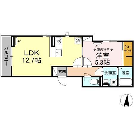 D-ROOM ARAI 4th street（201） 間取り図画像