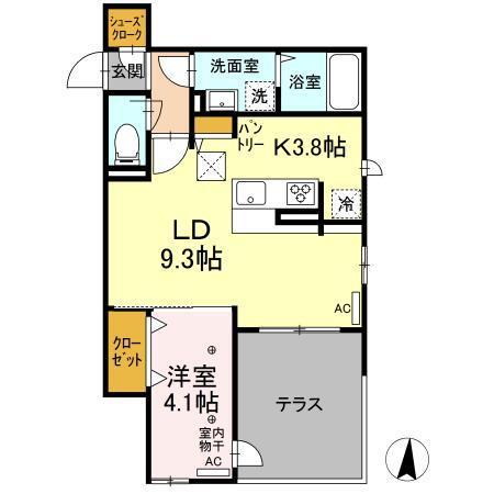 D-ROOM ARAI 4th street（102） 間取り図画像