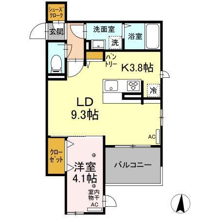 D-ROOM ARAI 4th street（302） 間取り図画像