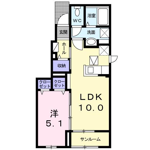 クレセントヒルズ（101） 間取り図画像