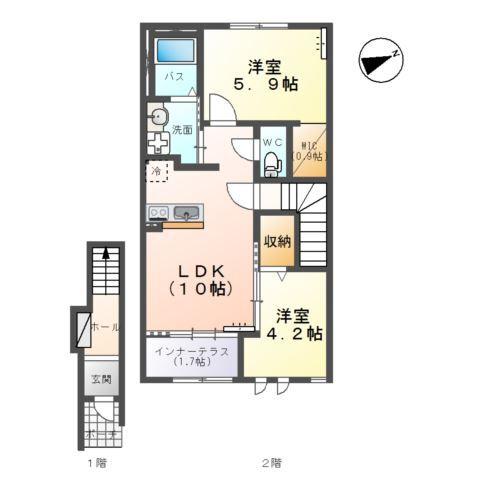 クレストコート 間取り図画像