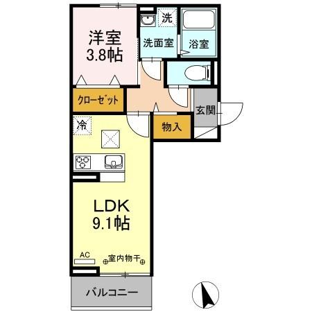 ボヌール Ｈ（107） 間取り図画像