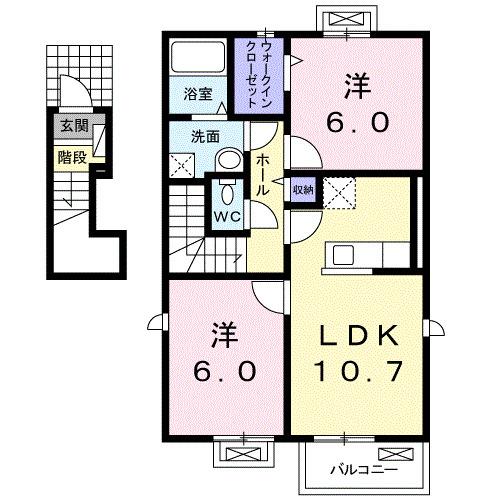 ジェントリーＢ棟（201） 間取り図画像