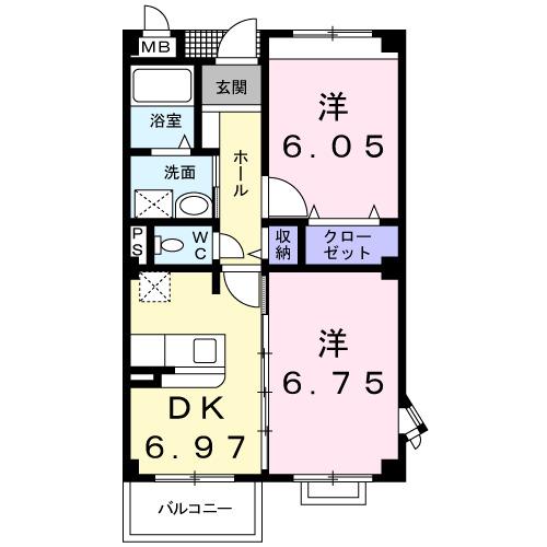 サニーセトル弐号館（201） 間取り図画像