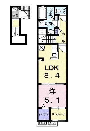 サニーサーガ（204） 間取り図画像