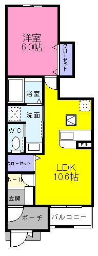 グレース・ガーデンⅡ（102） 間取り図画像