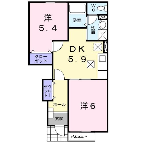 グランデパインヒルズＣ（102） 間取り図画像