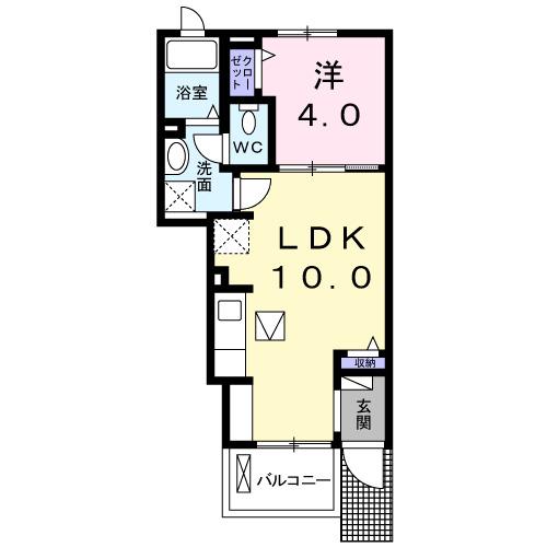 ミヌエット　Ⅰ（104） 間取り図画像