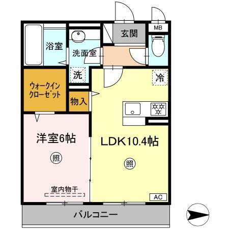 Ｄ−ｒｏｏｍ高砂（307） 間取り図画像