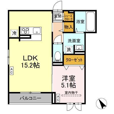 CLASSEUM連坊Ⅰ（205） 間取り図画像