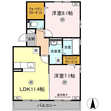 レガーロ　Ａ（201） 間取り図画像